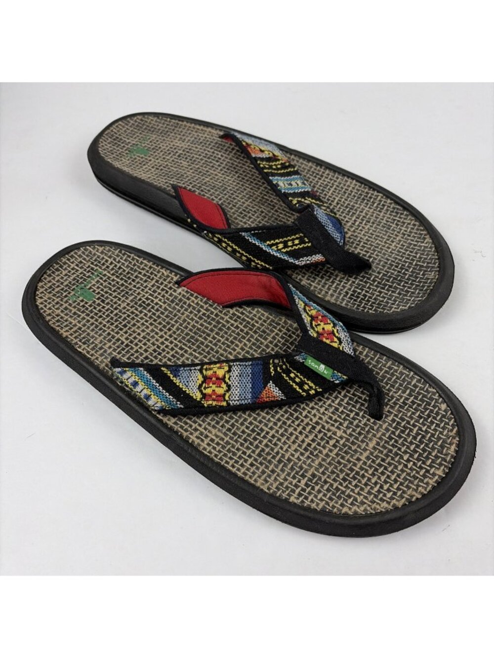 Sanuk Vago Grande Sandals Mens 11 Flip Flops Slip On Beach Surf